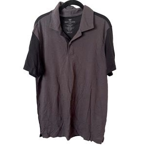 Mack Weldon Black Gray Vesper Polo‎ Sz L